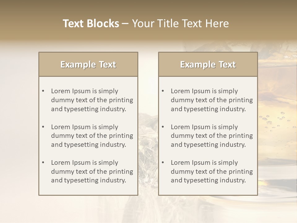 Gold Amber Brandy PowerPoint Template