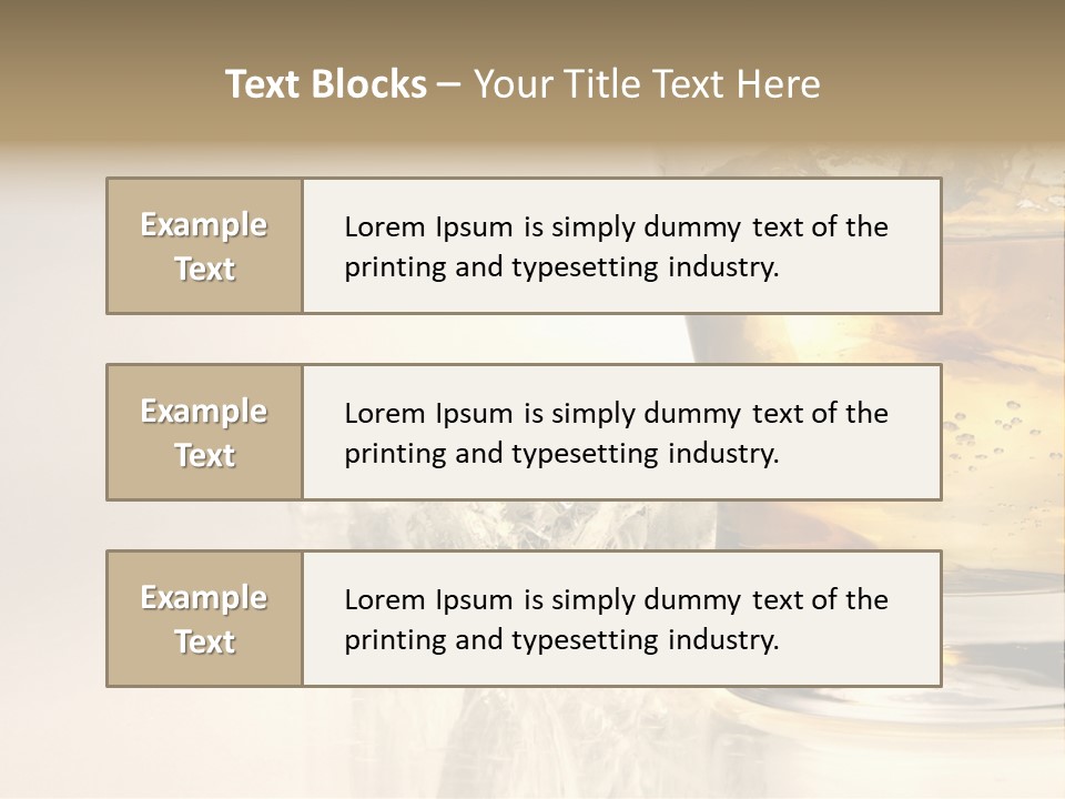 Gold Amber Brandy PowerPoint Template