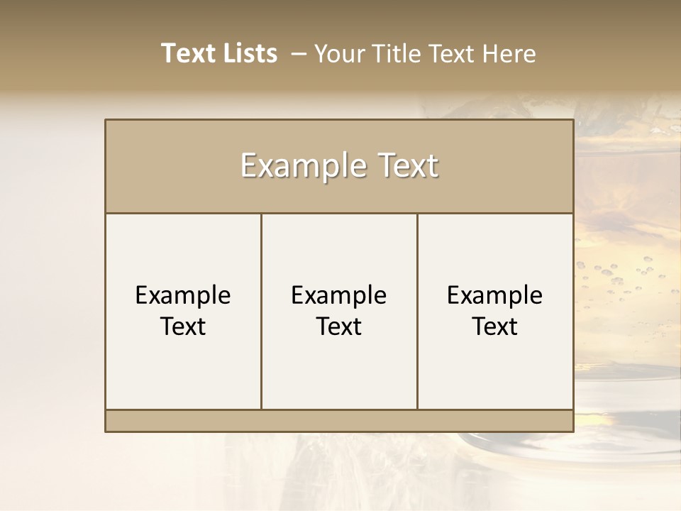 Gold Amber Brandy PowerPoint Template