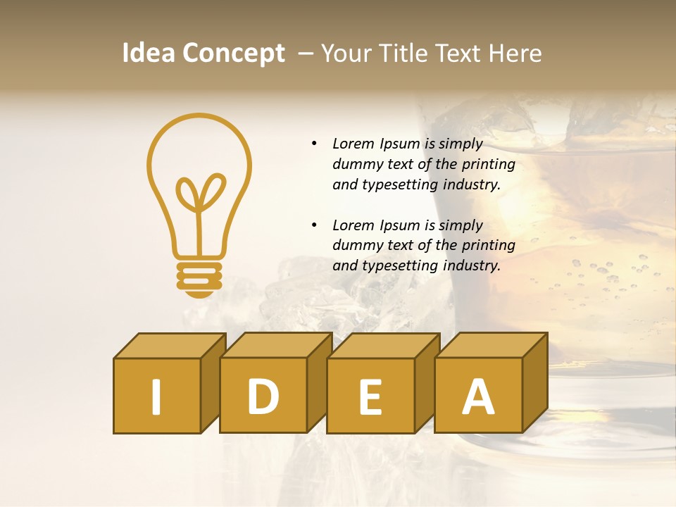 Gold Amber Brandy PowerPoint Template