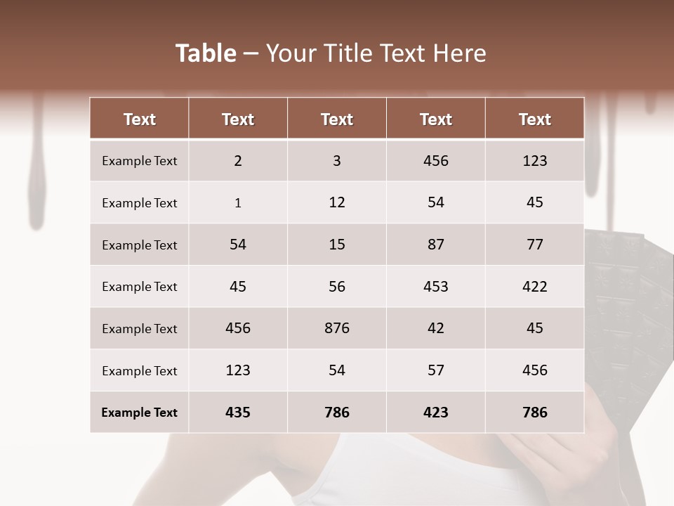 Calories Quality White PowerPoint Template