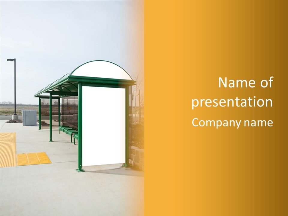 Bus Shelter Transportation PowerPoint Template