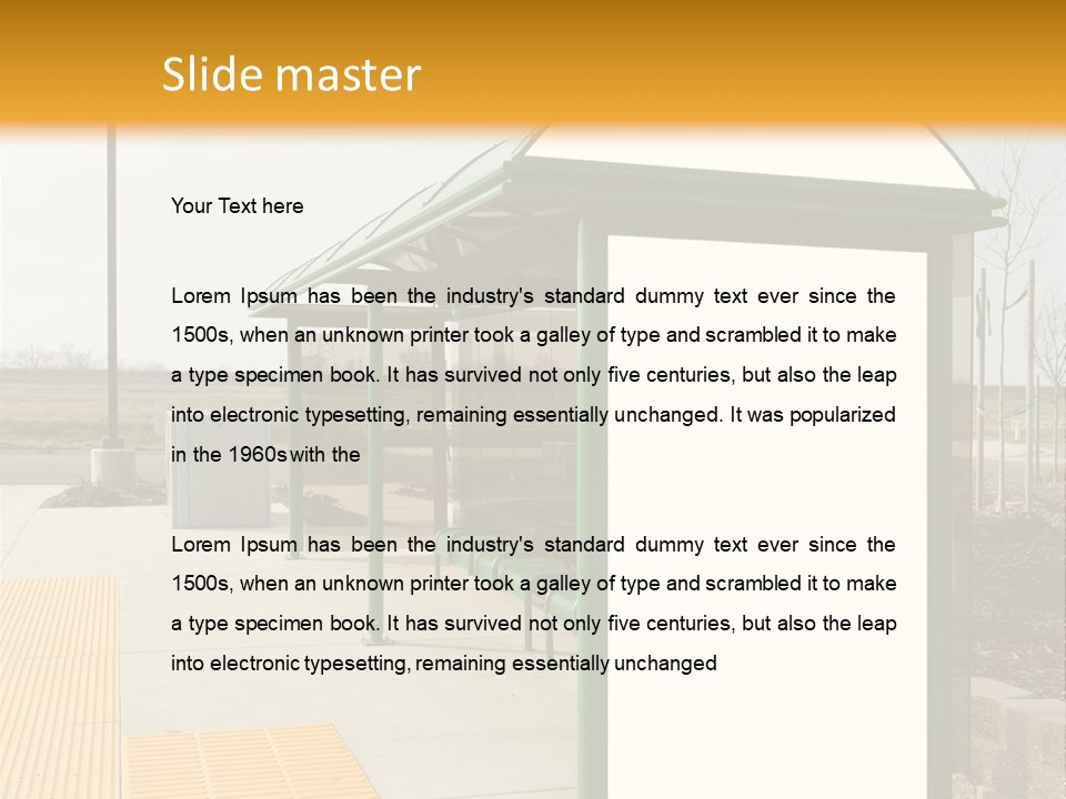 Bus Shelter Transportation PowerPoint Template