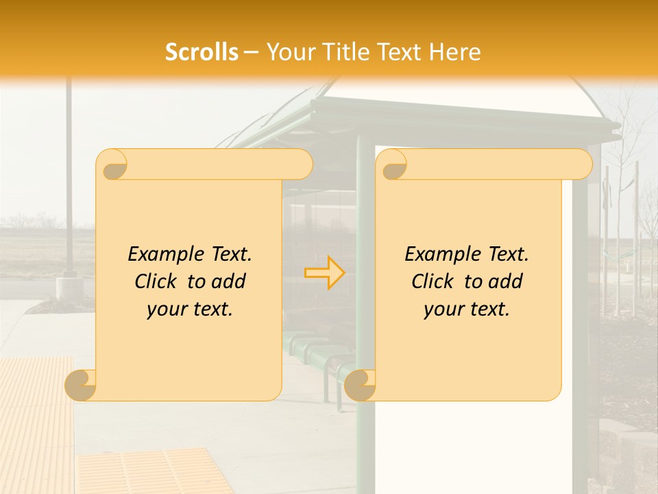 Bus Shelter Transportation PowerPoint Template