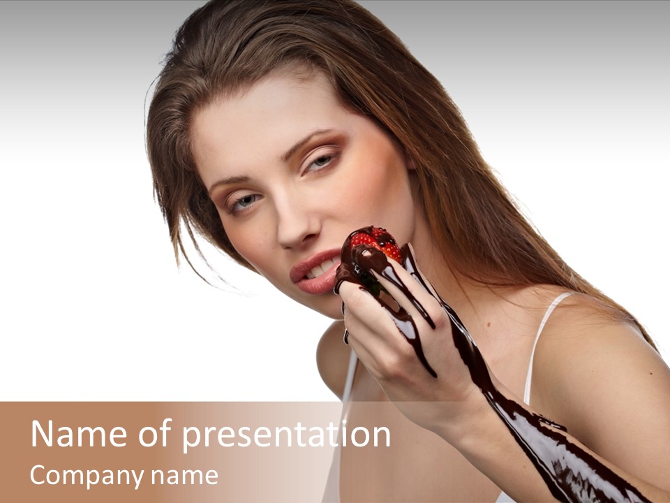 Hairs Chocolate Weight PowerPoint Template