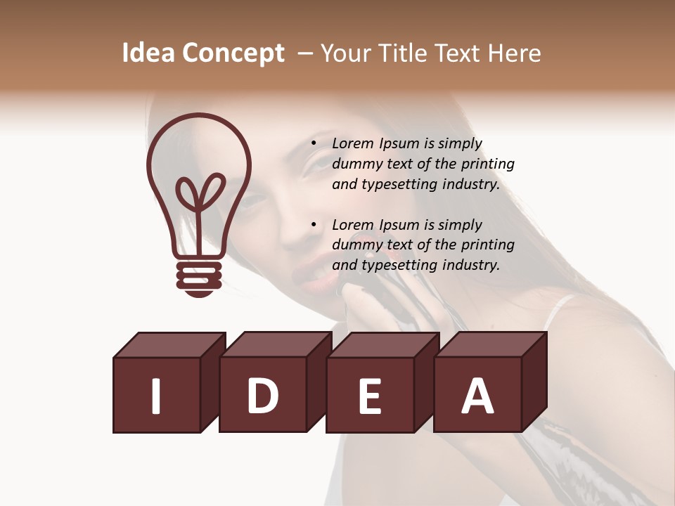 Hairs Chocolate Weight PowerPoint Template