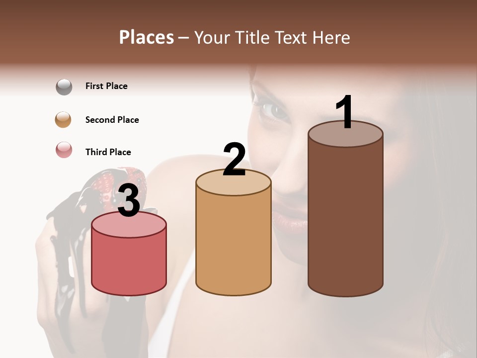 Girl Eyes Chocolate PowerPoint Template