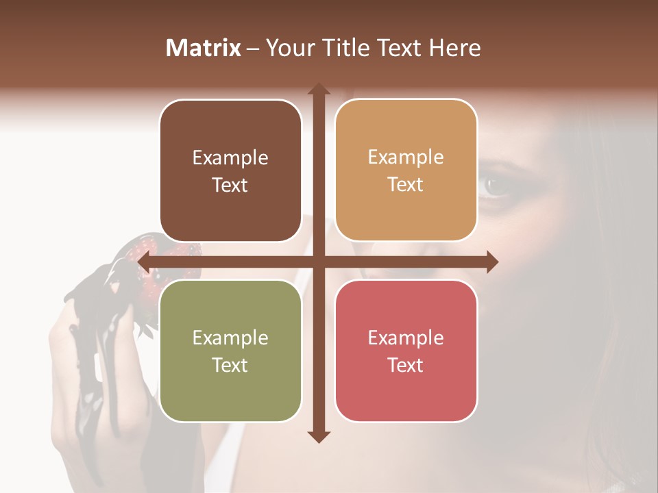 Girl Eyes Chocolate PowerPoint Template