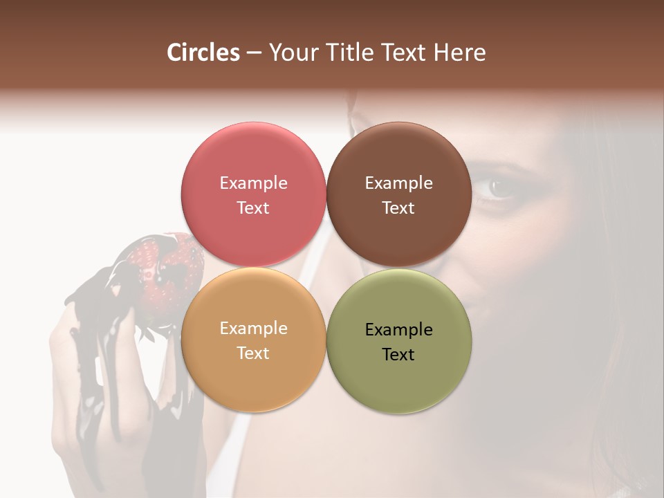 Girl Eyes Chocolate PowerPoint Template