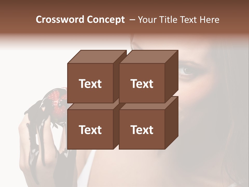 Girl Eyes Chocolate PowerPoint Template