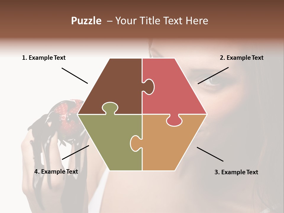 Girl Eyes Chocolate PowerPoint Template