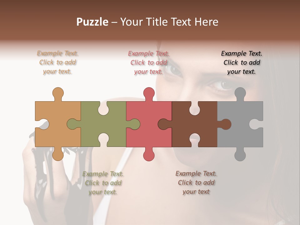 Girl Eyes Chocolate PowerPoint Template