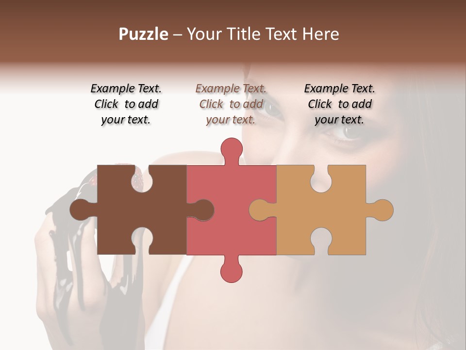 Girl Eyes Chocolate PowerPoint Template