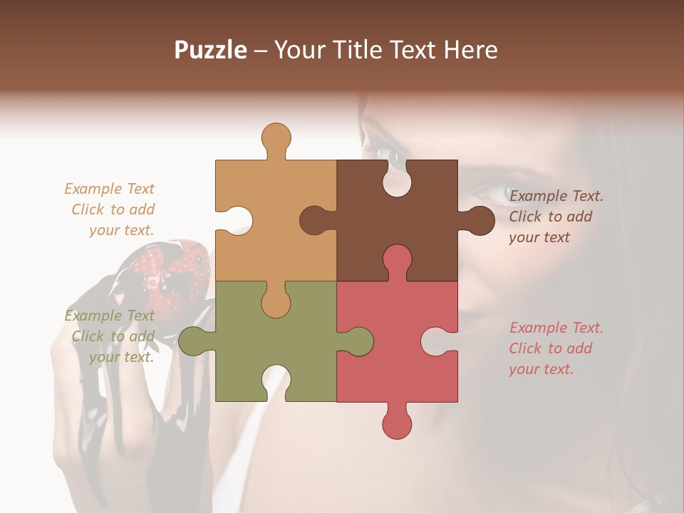 Girl Eyes Chocolate PowerPoint Template