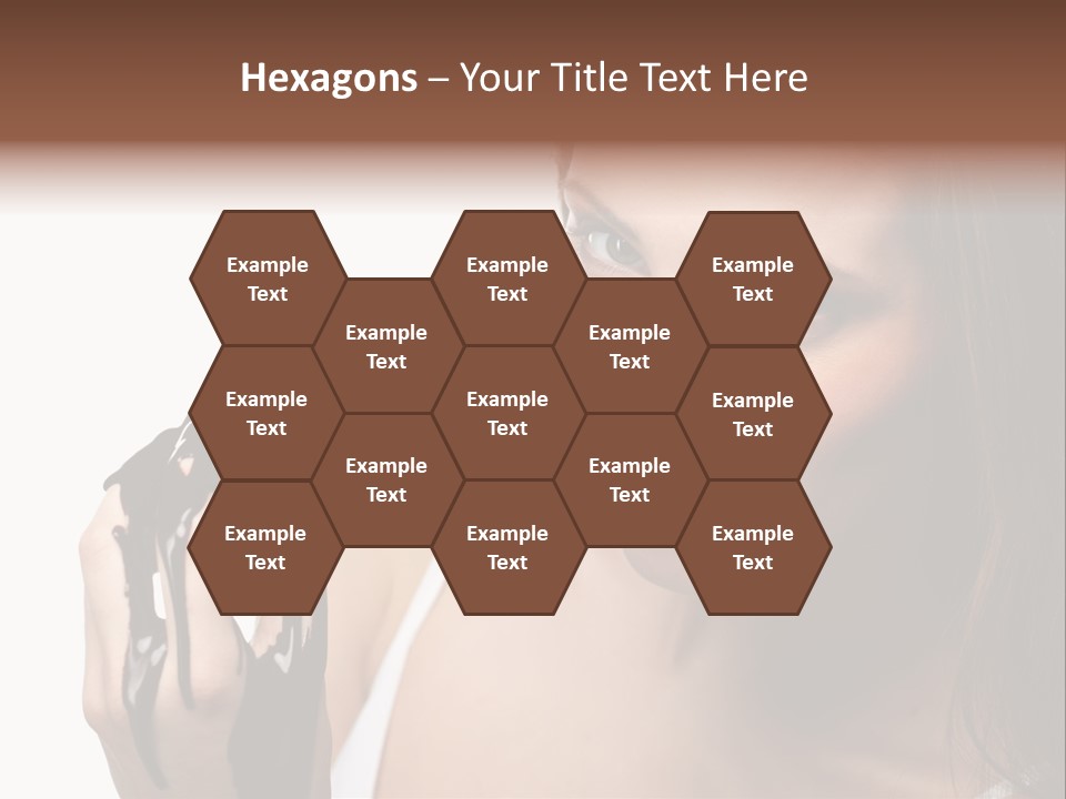 Girl Eyes Chocolate PowerPoint Template