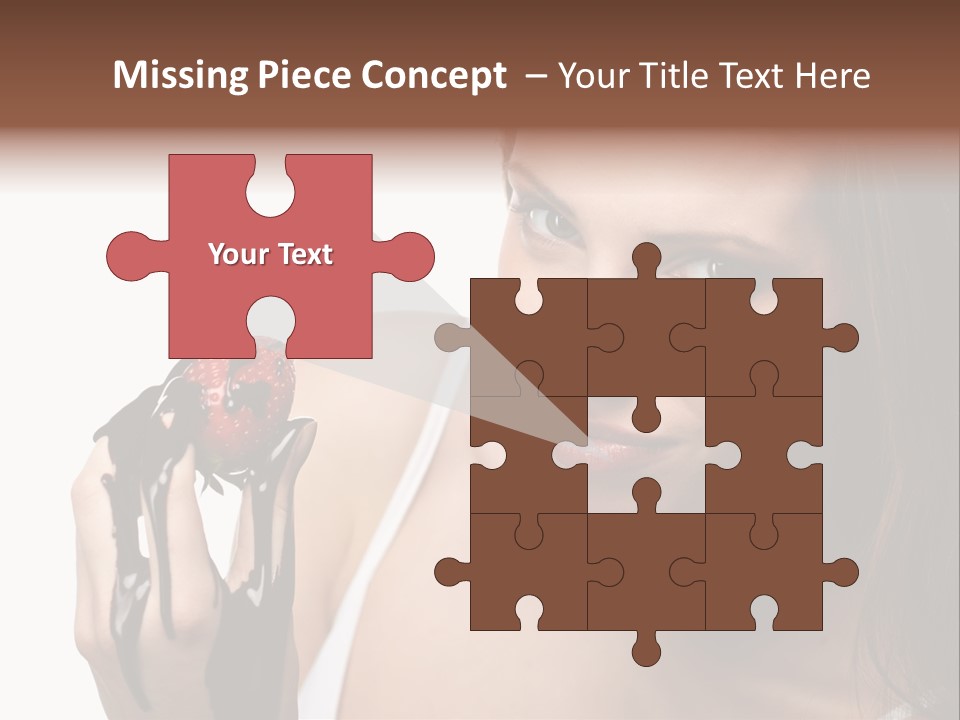 Girl Eyes Chocolate PowerPoint Template