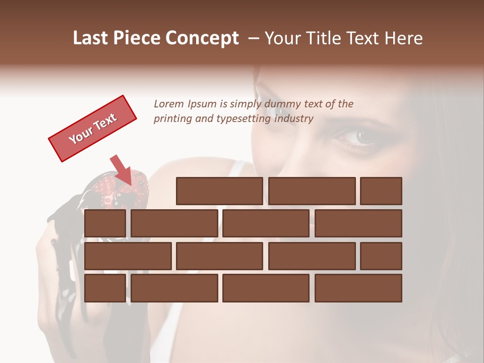 Girl Eyes Chocolate PowerPoint Template