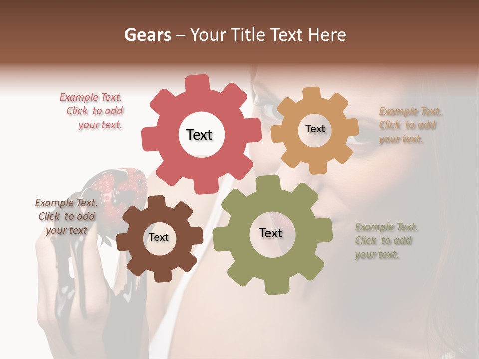 Girl Eyes Chocolate PowerPoint Template