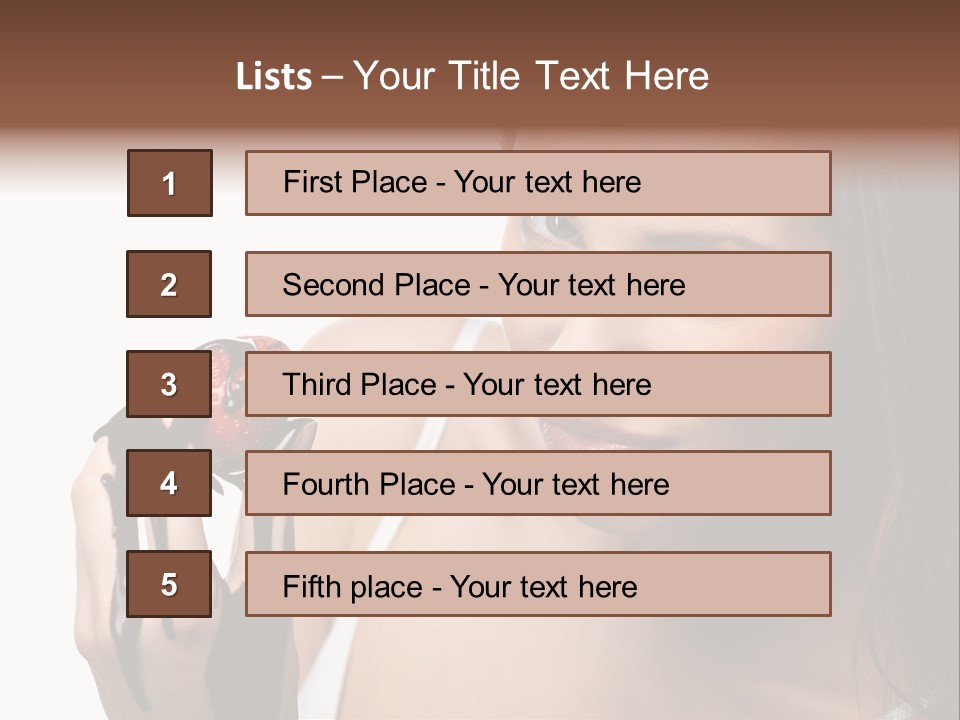 Girl Eyes Chocolate PowerPoint Template