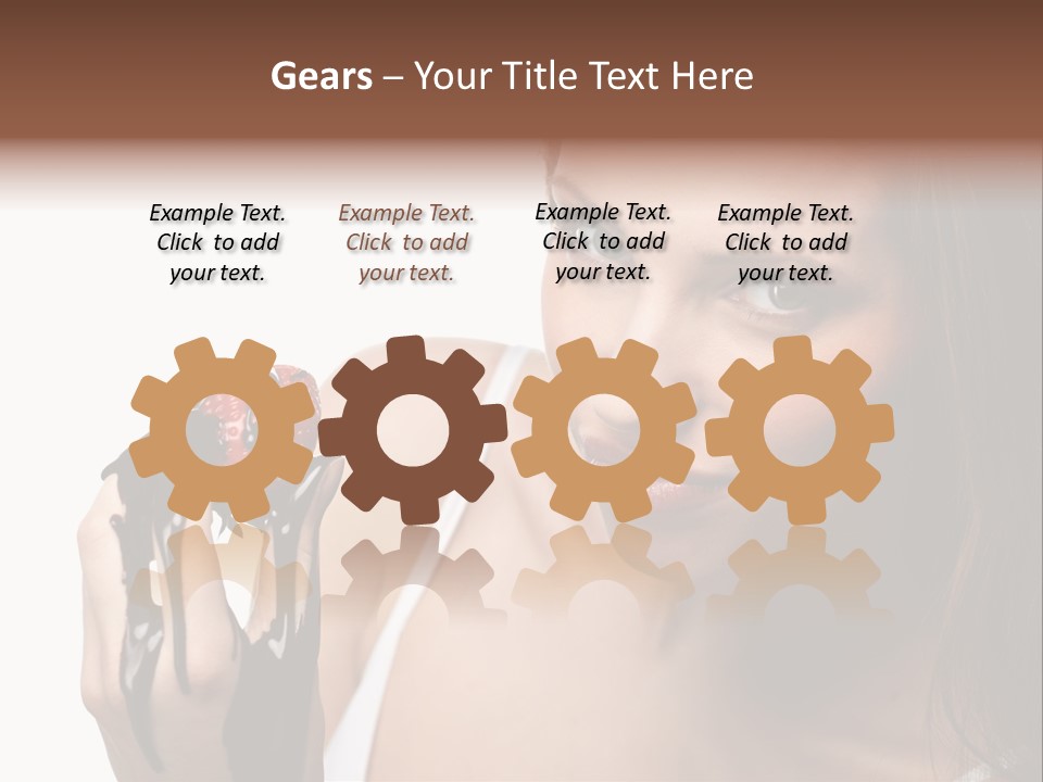 Girl Eyes Chocolate PowerPoint Template