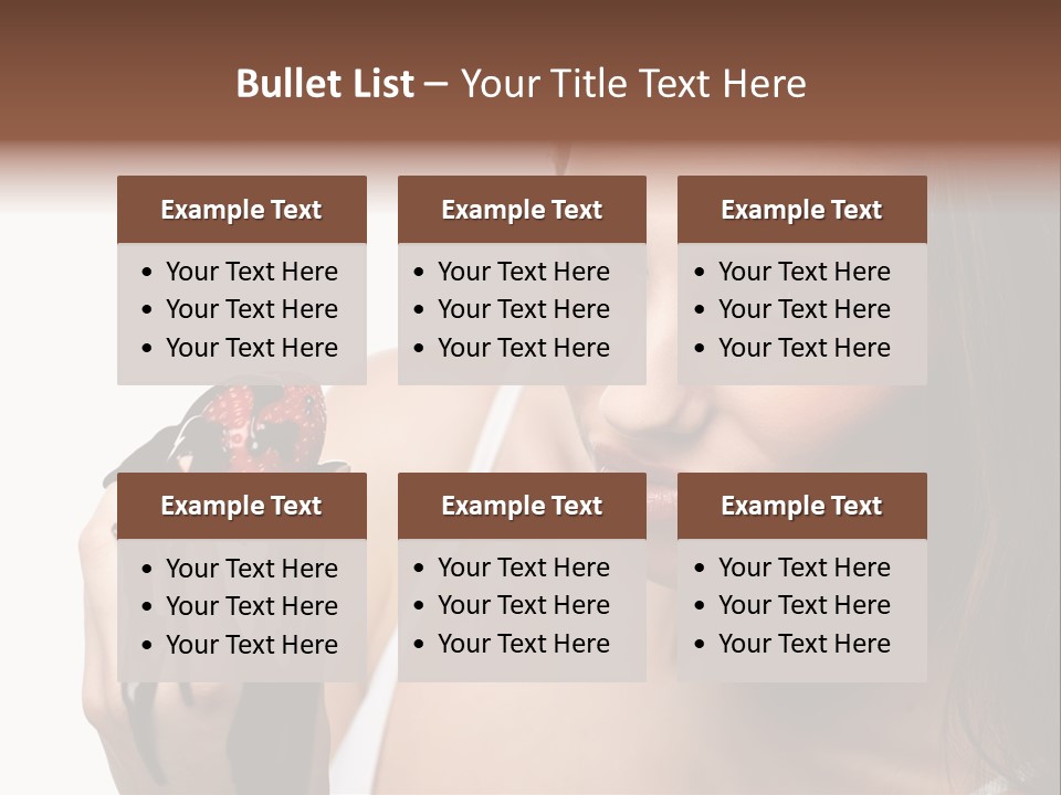 Girl Eyes Chocolate PowerPoint Template