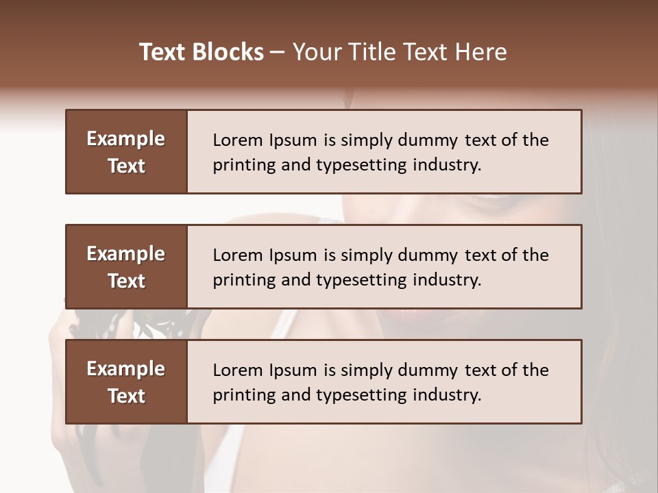 Girl Eyes Chocolate PowerPoint Template