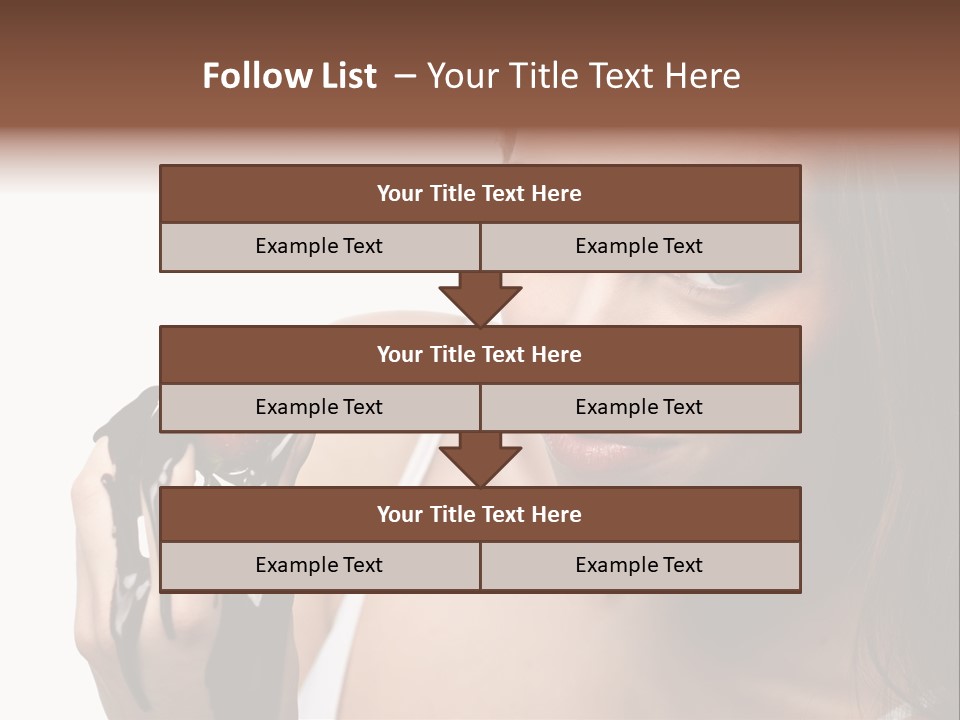 Girl Eyes Chocolate PowerPoint Template