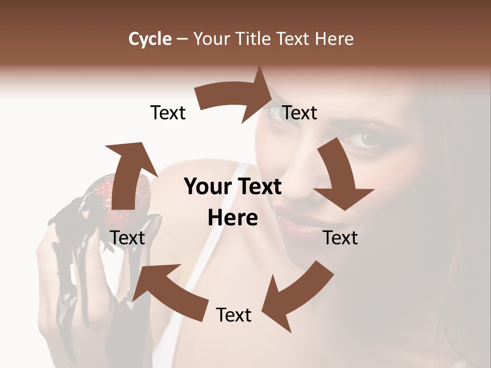 Girl Eyes Chocolate PowerPoint Template