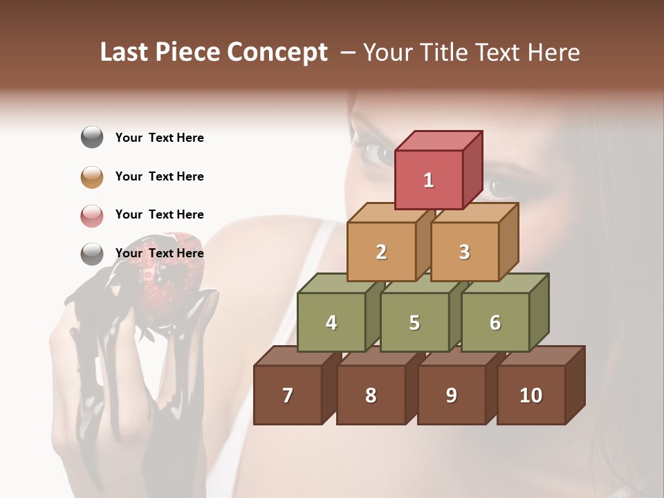 Girl Eyes Chocolate PowerPoint Template