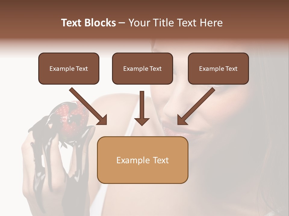 Girl Eyes Chocolate PowerPoint Template