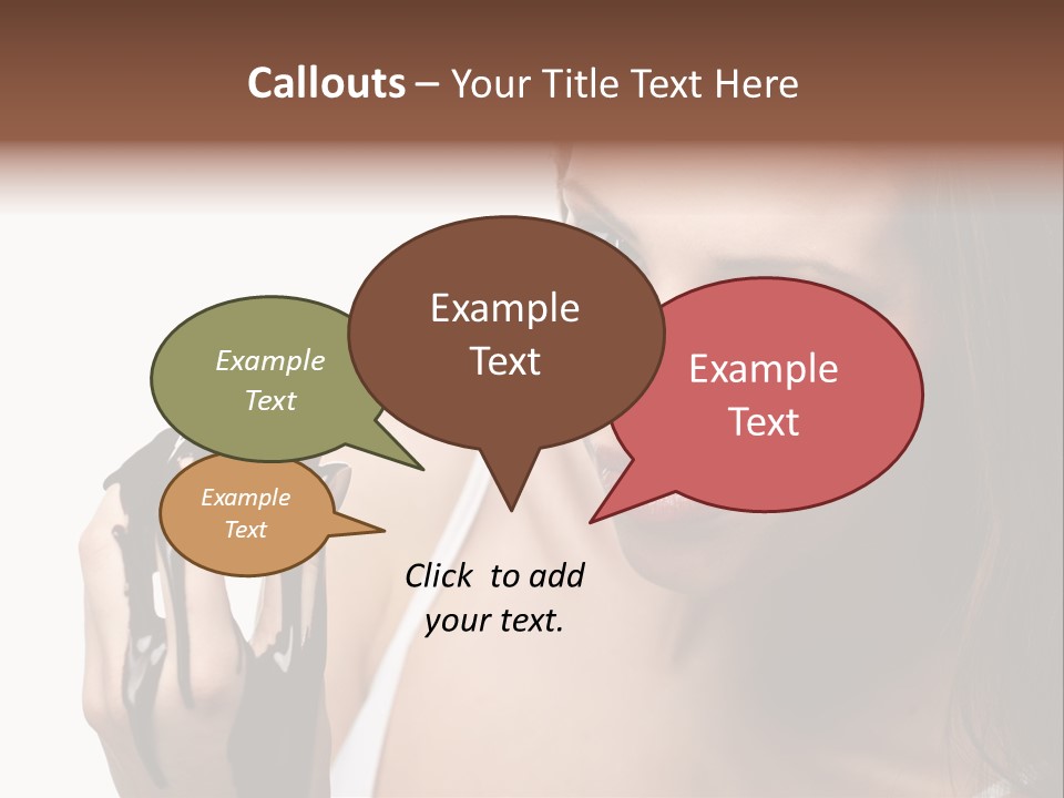 Girl Eyes Chocolate PowerPoint Template