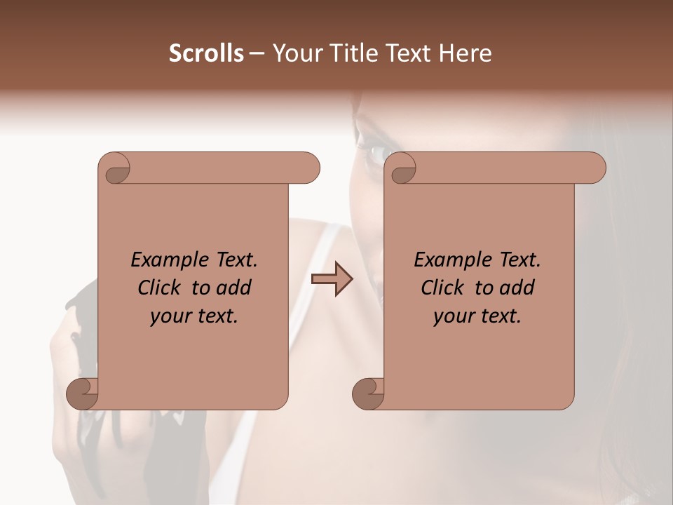 Girl Eyes Chocolate PowerPoint Template