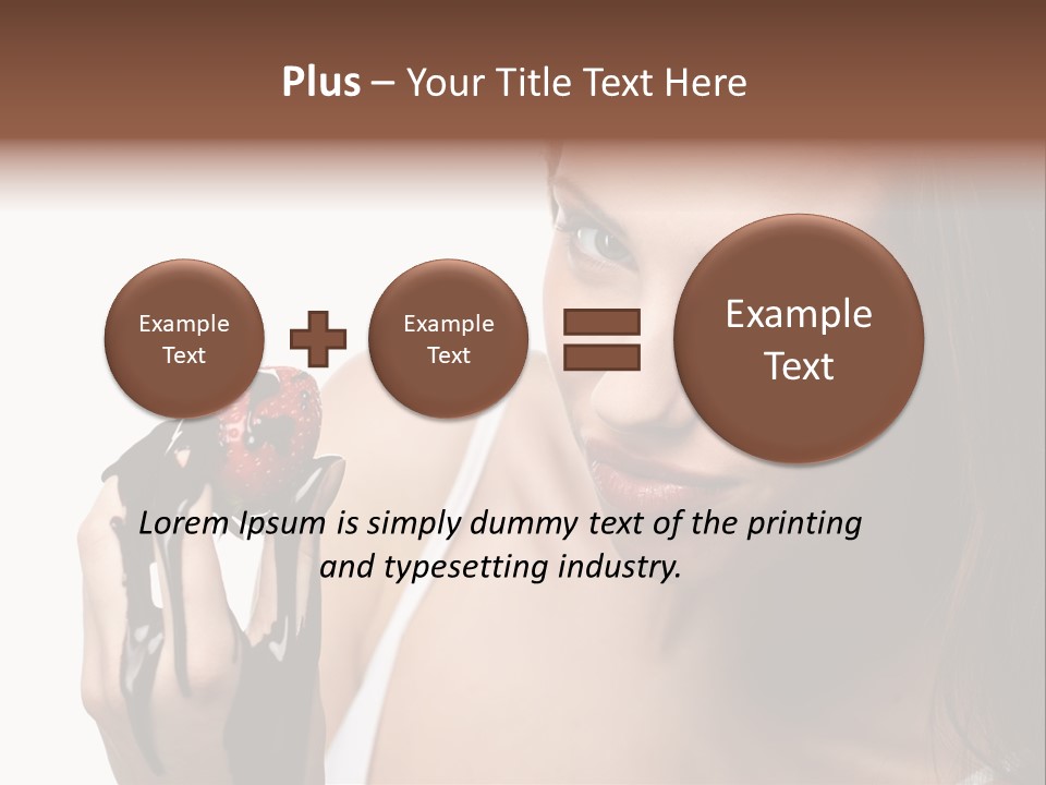 Girl Eyes Chocolate PowerPoint Template