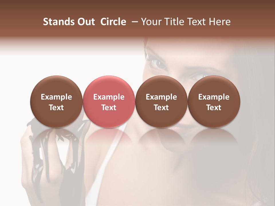 Girl Eyes Chocolate PowerPoint Template