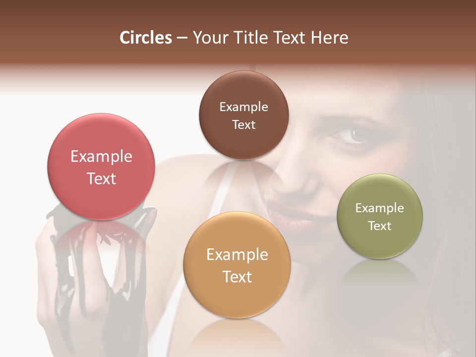 Girl Eyes Chocolate PowerPoint Template