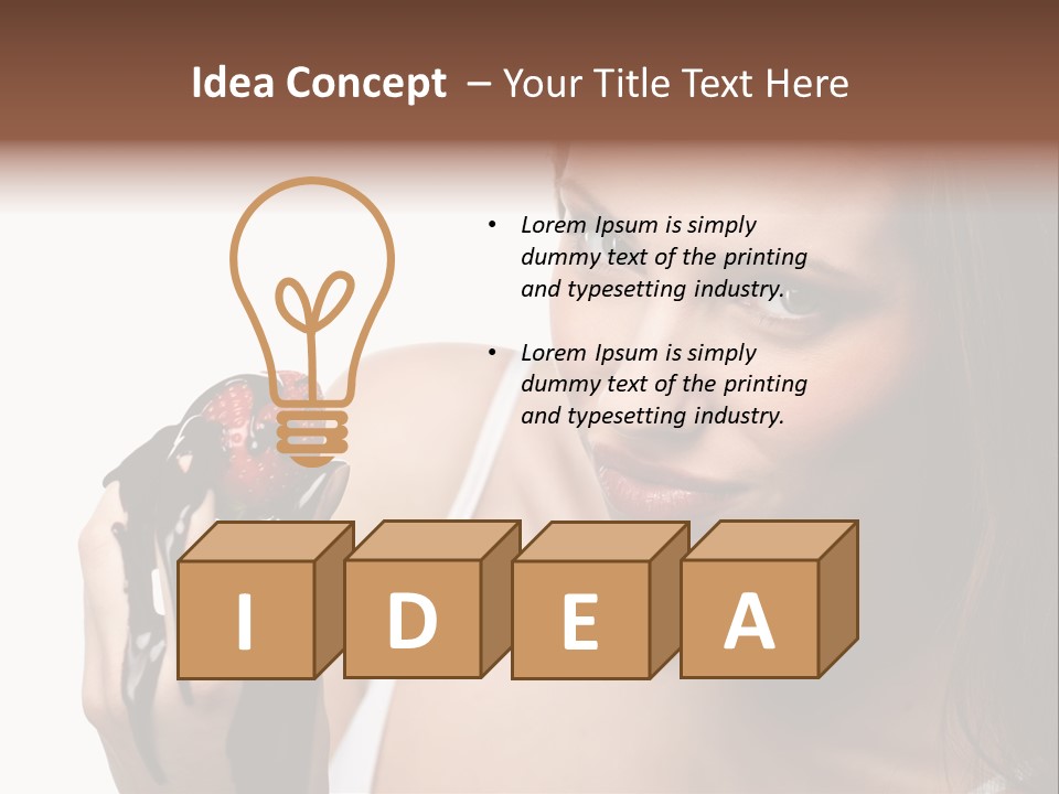 Girl Eyes Chocolate PowerPoint Template