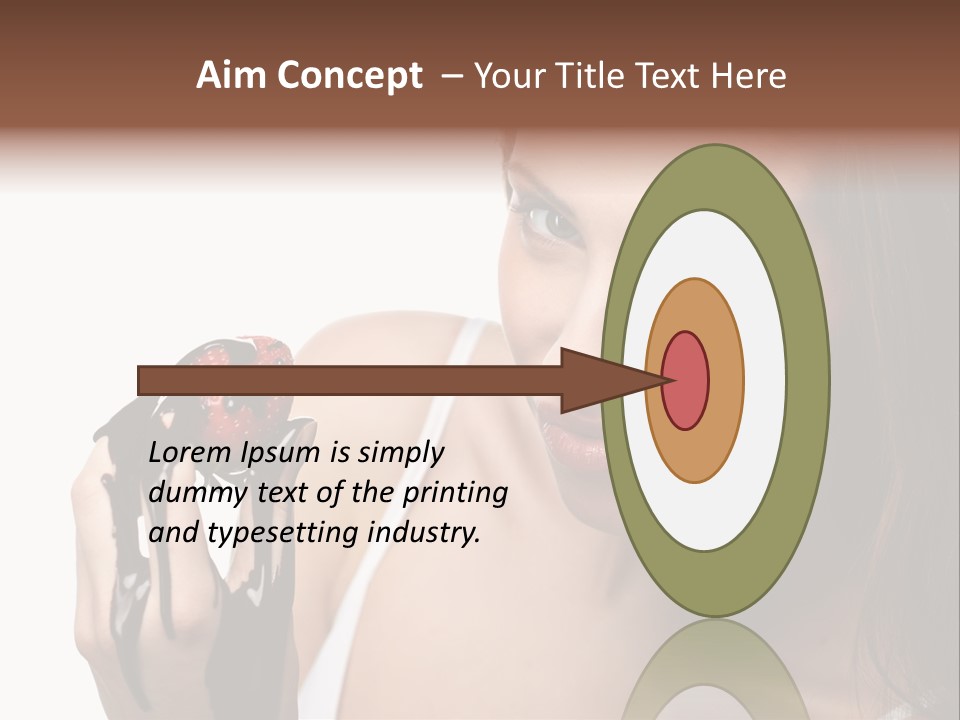 Girl Eyes Chocolate PowerPoint Template