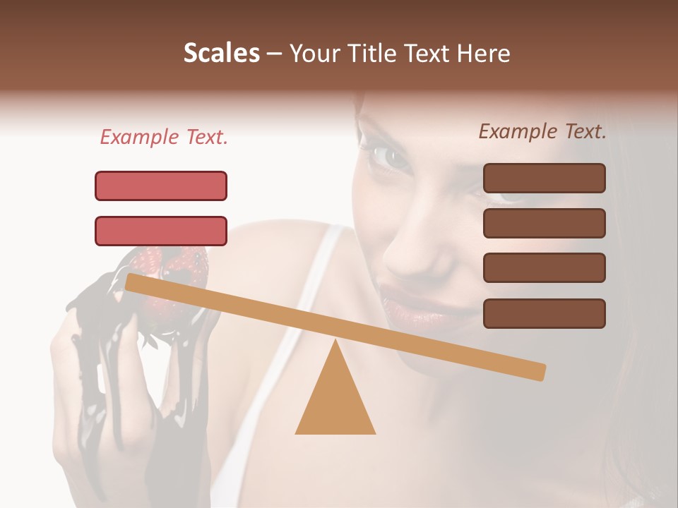 Girl Eyes Chocolate PowerPoint Template