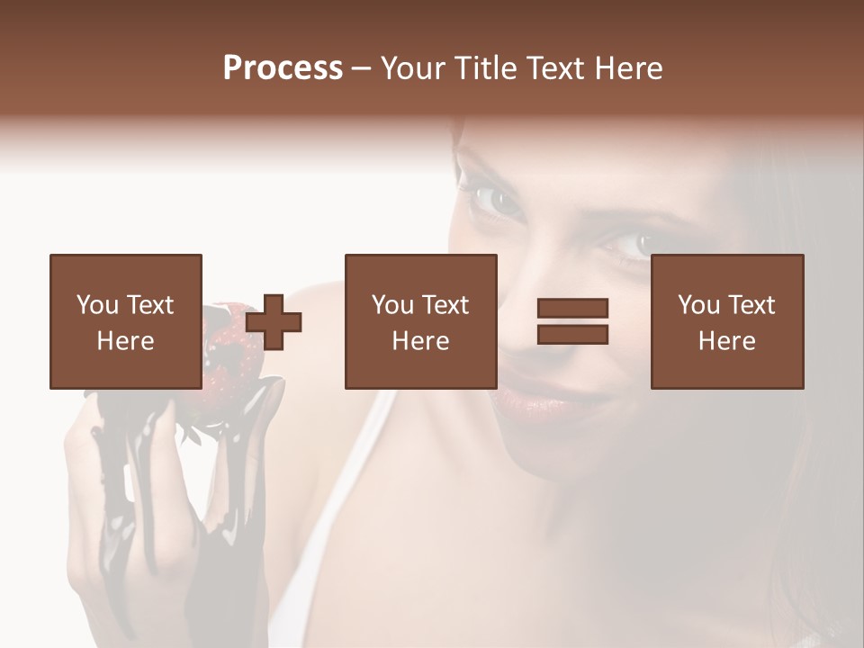 Girl Eyes Chocolate PowerPoint Template