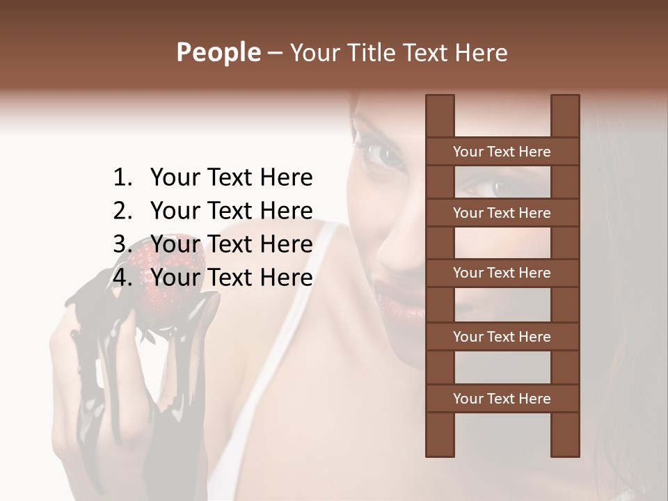 Girl Eyes Chocolate PowerPoint Template