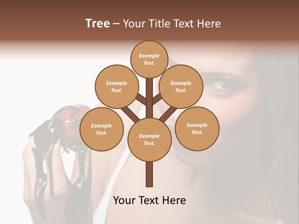 Girl Eyes Chocolate PowerPoint Template