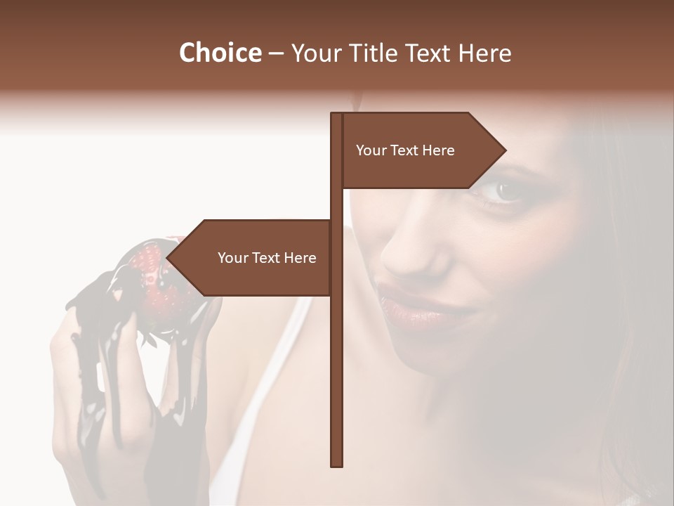 Girl Eyes Chocolate PowerPoint Template