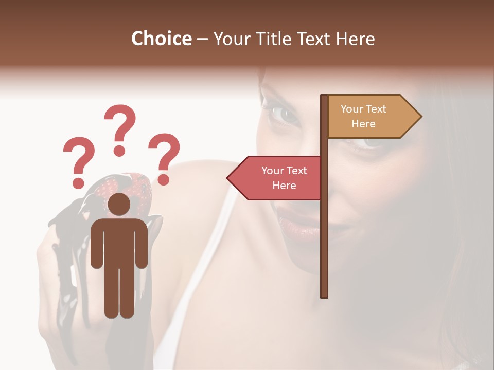 Girl Eyes Chocolate PowerPoint Template