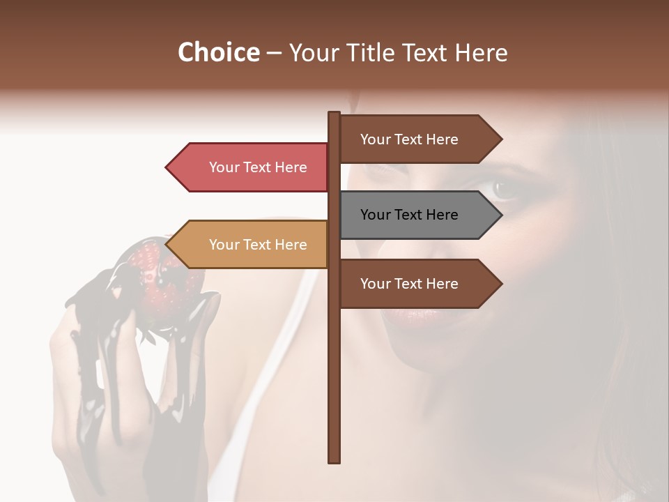 Girl Eyes Chocolate PowerPoint Template