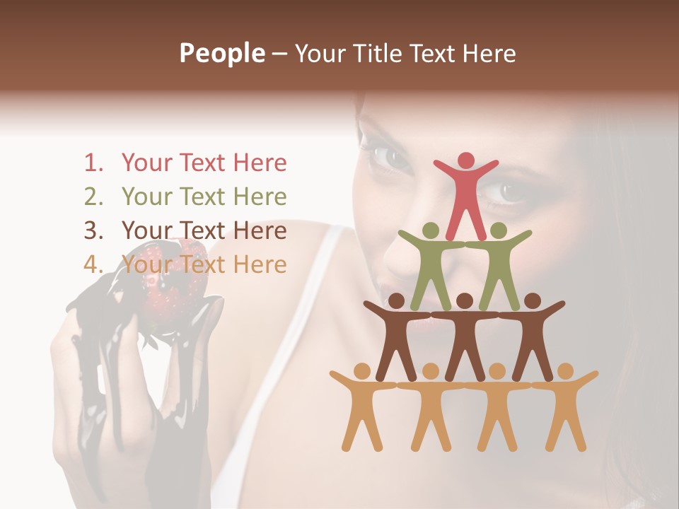 Girl Eyes Chocolate PowerPoint Template