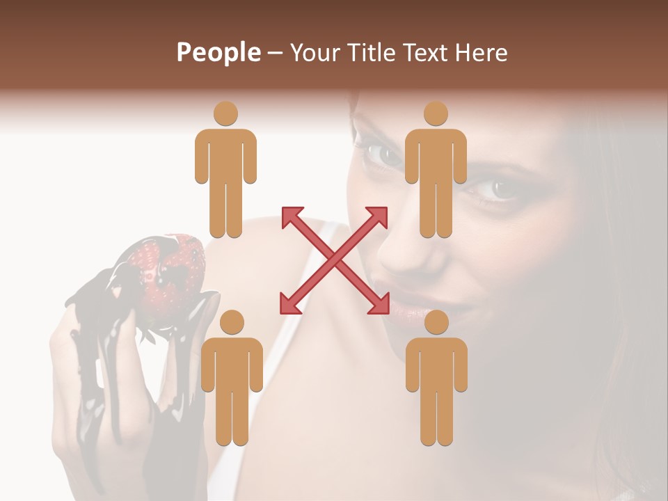 Girl Eyes Chocolate PowerPoint Template