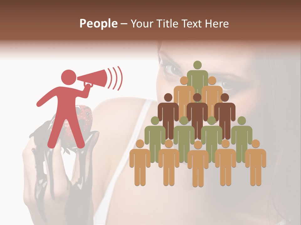 Girl Eyes Chocolate PowerPoint Template