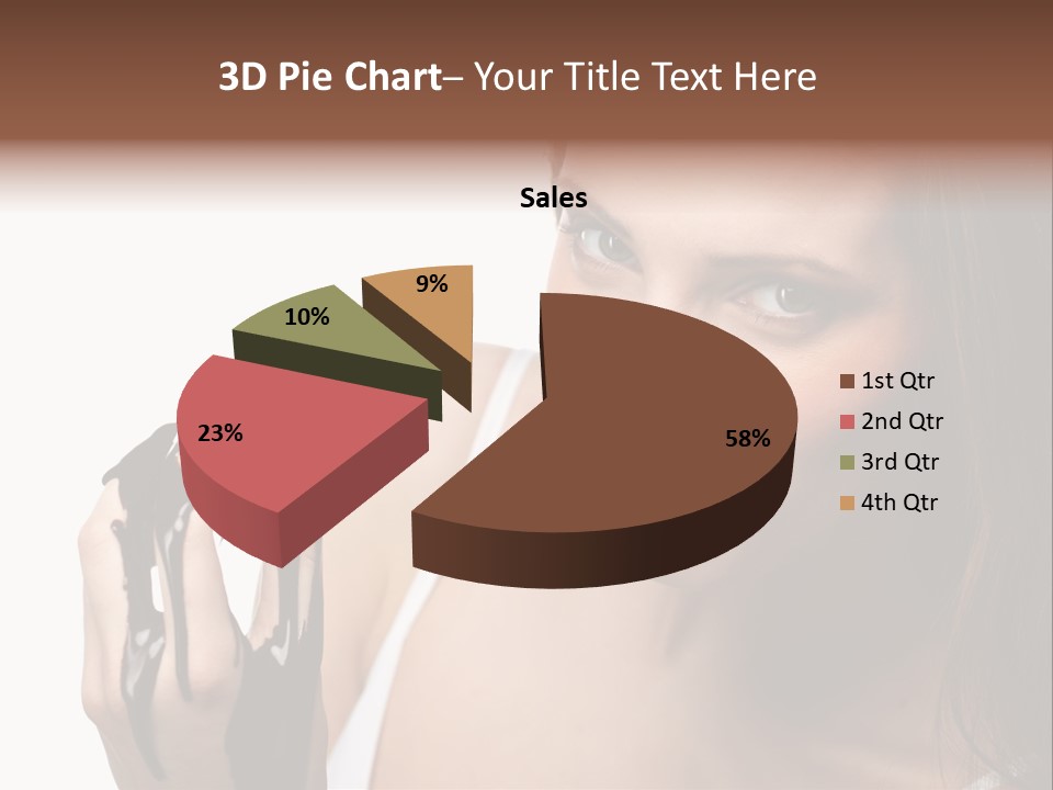 Girl Eyes Chocolate PowerPoint Template