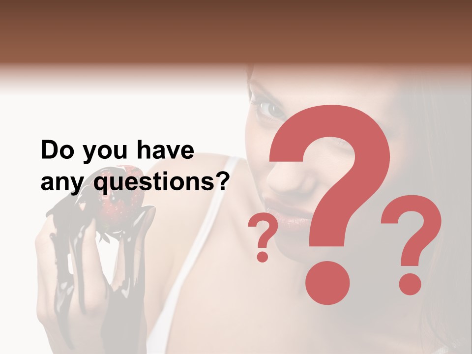 Girl Eyes Chocolate PowerPoint Template