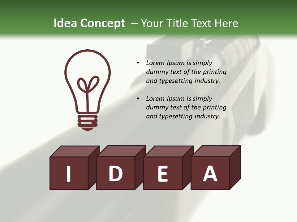 Gun Lens Wooden PowerPoint Template